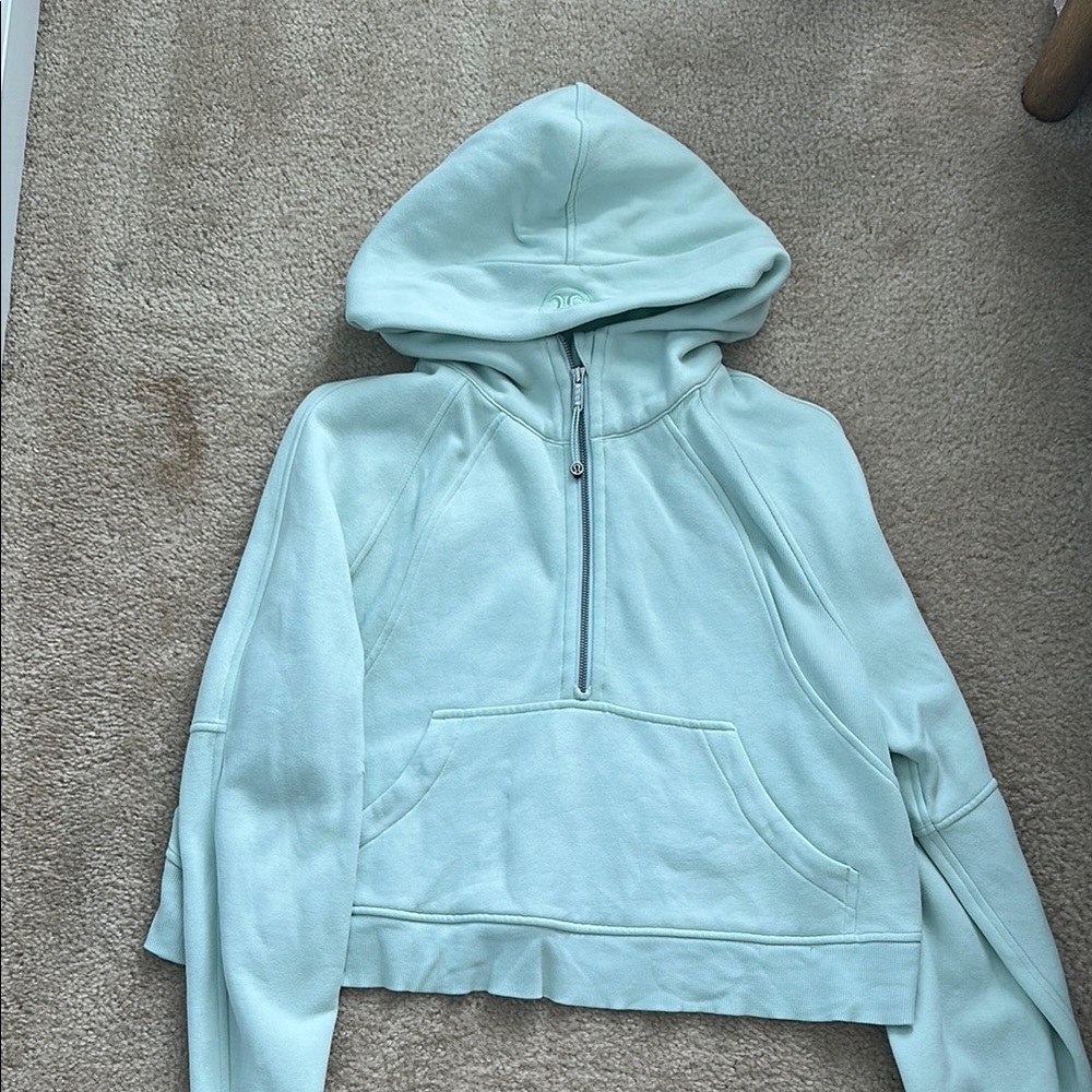 Lululemon Scuba Oversized Half Zip Hoodie - Mint Green